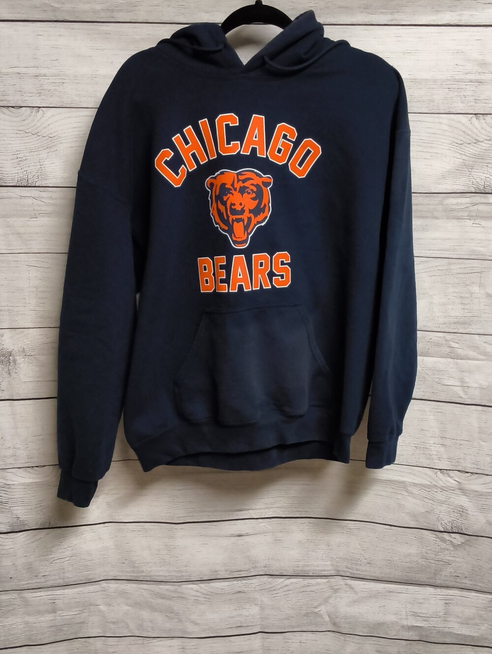 NFL Team Apparel Men Large Chicago Bears Navy Blue Hoodie Sweatshirt L
